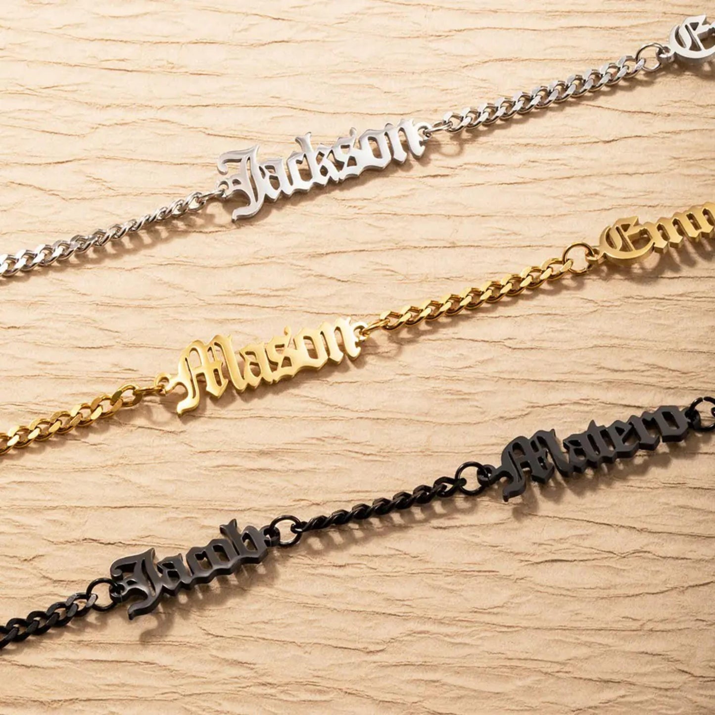 Personalized Multiple Name Necklace for Men