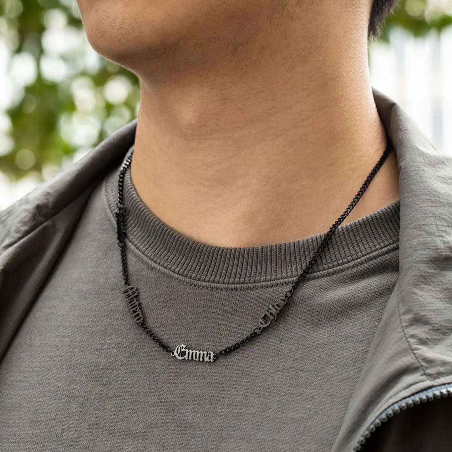 Personalized Multiple Name Necklace for Men