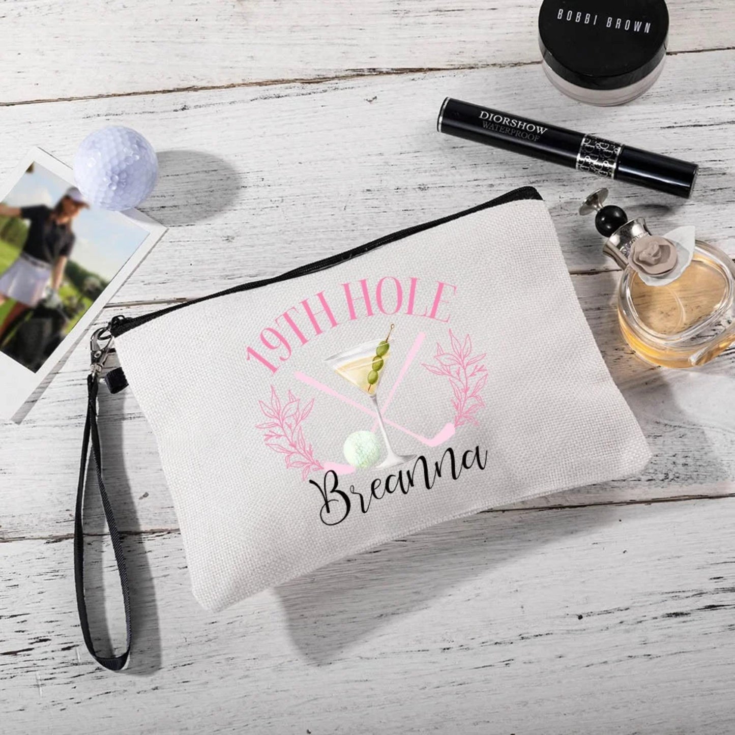 Personalized Golf Girly Cosmetic Bag
