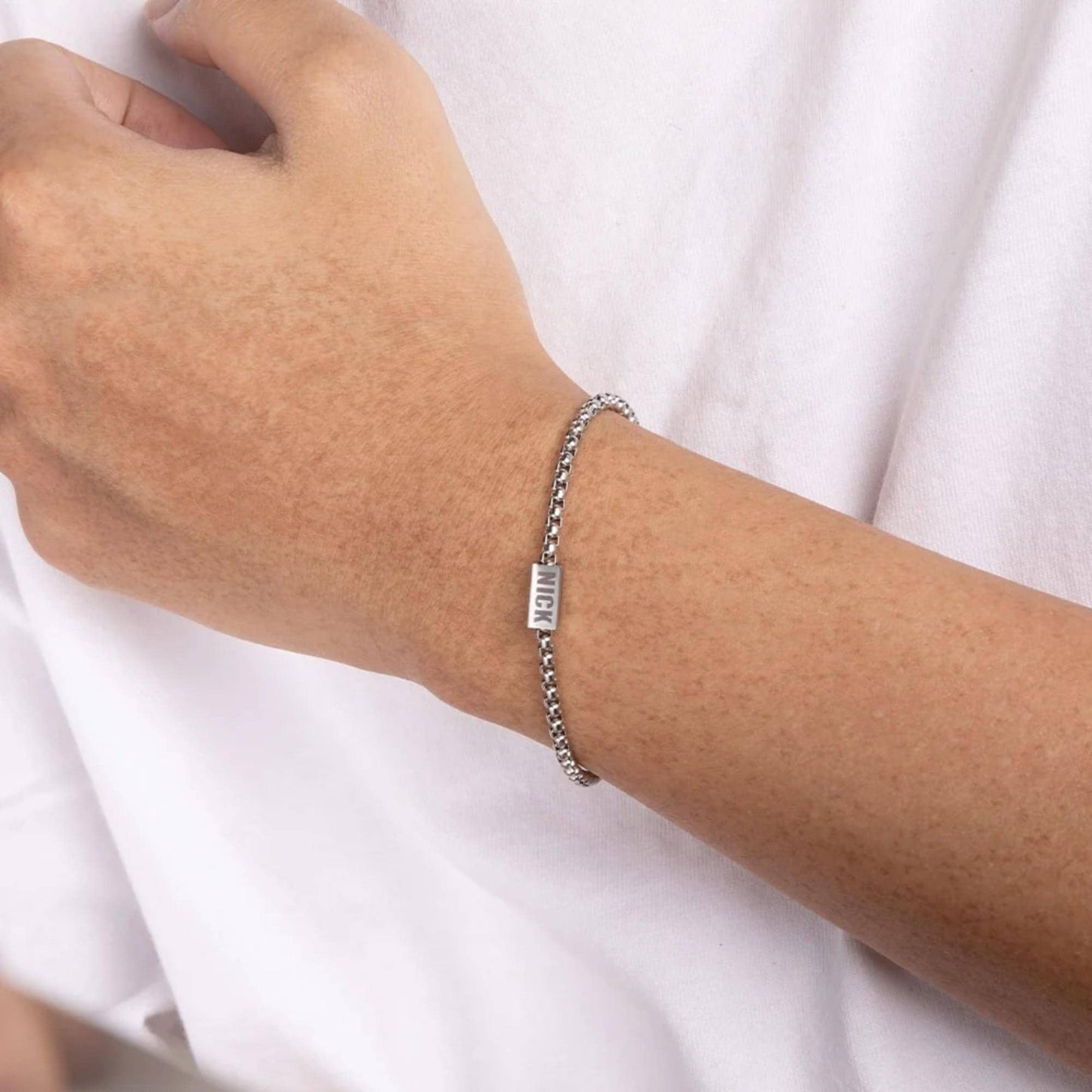 Personalized Dad Bar Bracelet with Kids Names