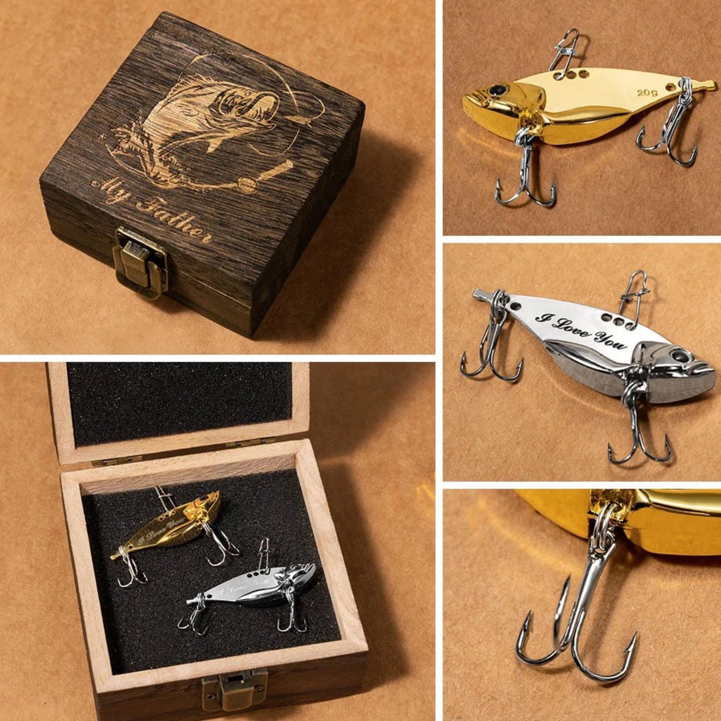 Bionic Fish Shape Metal Fishing Lures Set