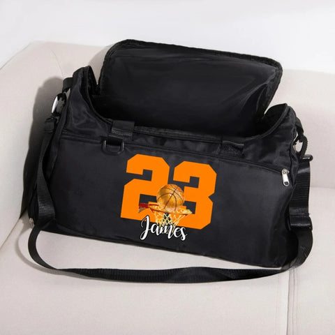 Custom Name & Number Sports Gym Bag