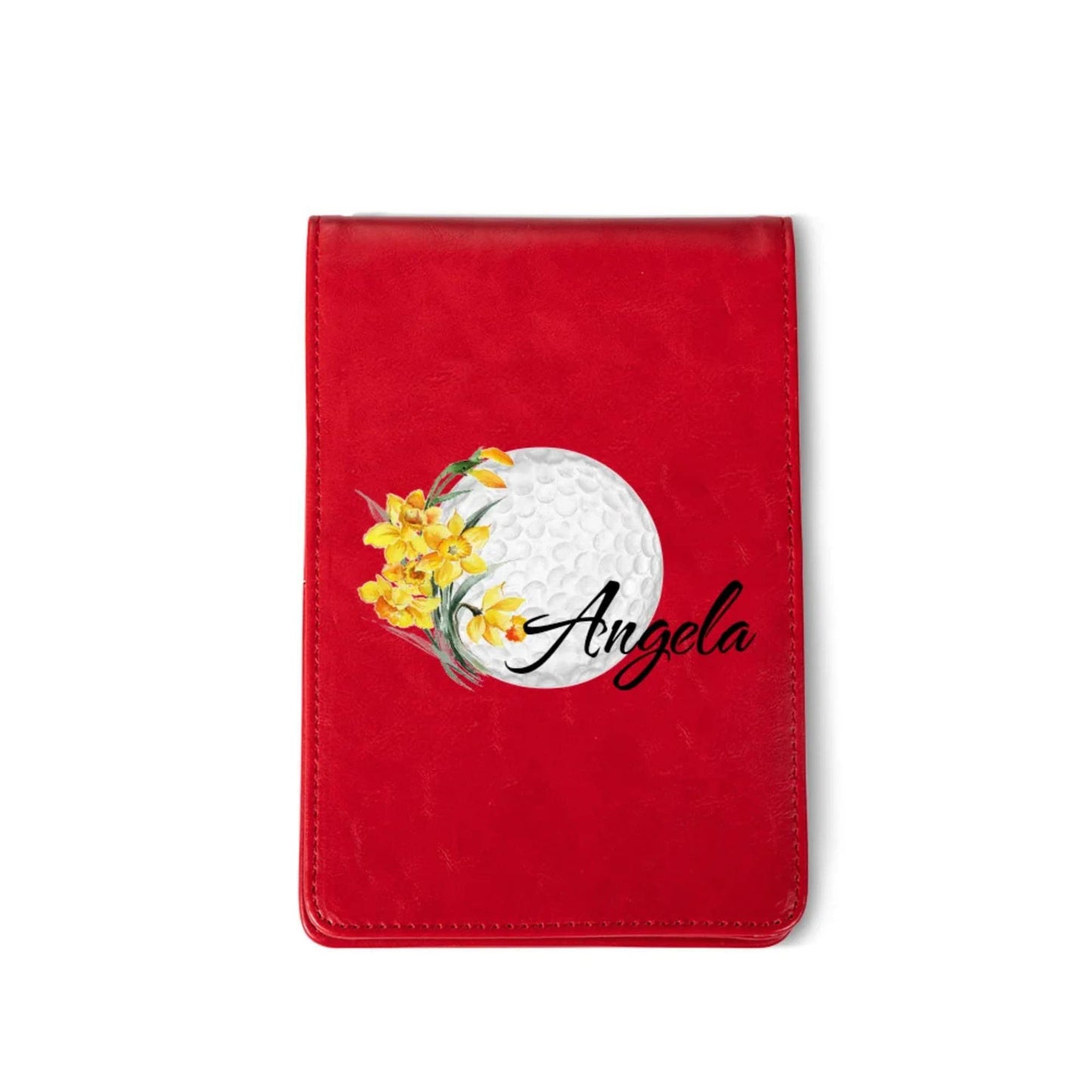 Personalized Birth Flower Golf Scorecard Holder