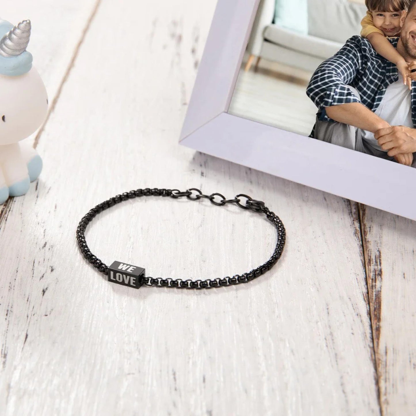 Personalized Dad Bar Bracelet with Kids Names
