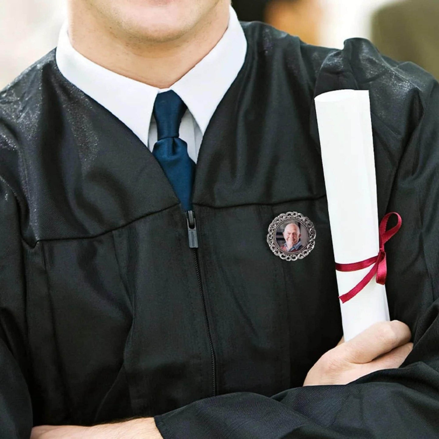 Personalized Memorial Photo Pin for Graduation Caps