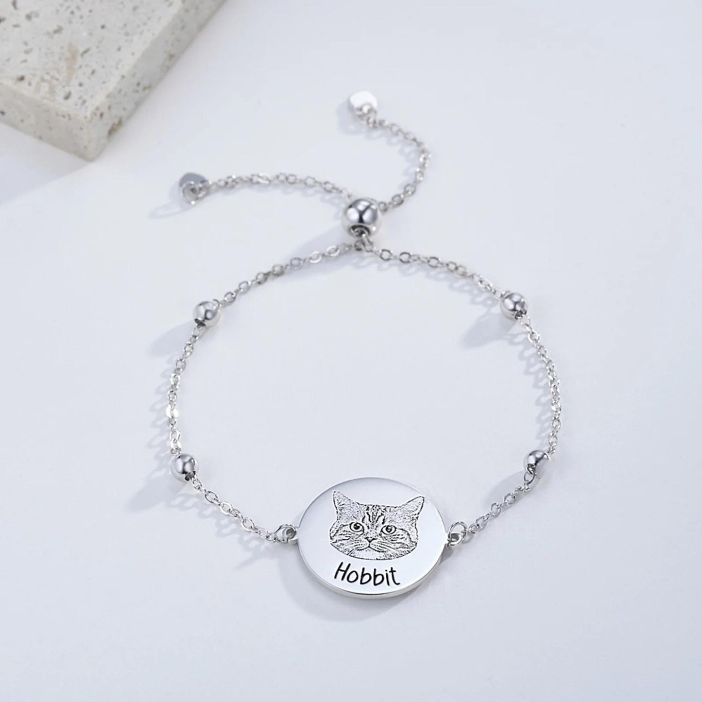 Personalized Pet Portrait Engraved Bracelet