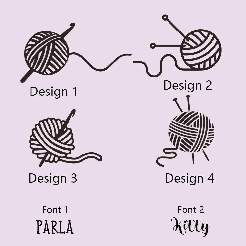 Set of 9 Personalized Crochet Hooks with Pouch Holder