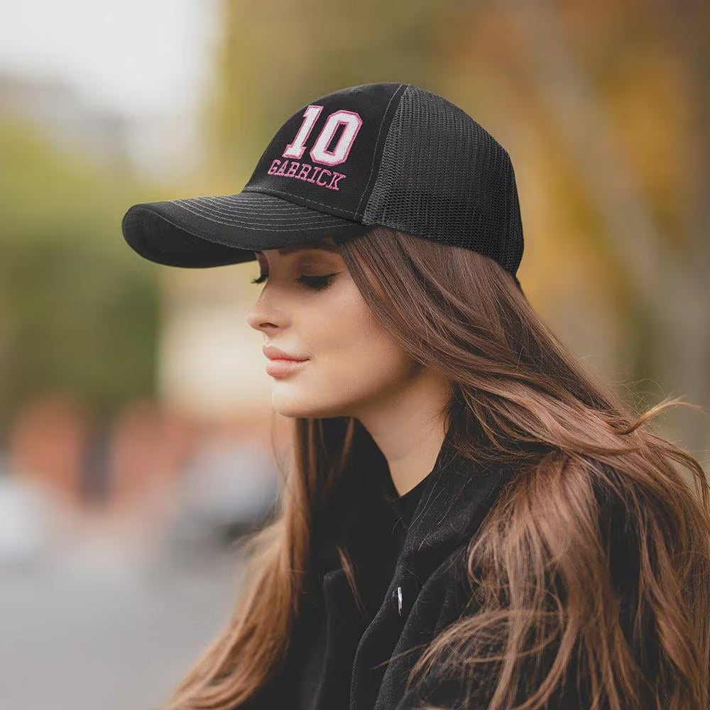 Sports Trucker Hat with Name & Number