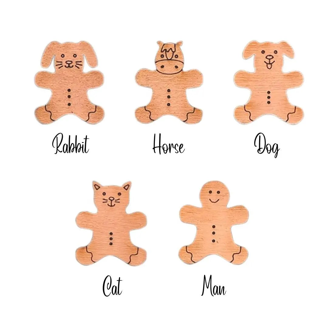 Custom Names Gingerbread Family Christmas Tree Decoration