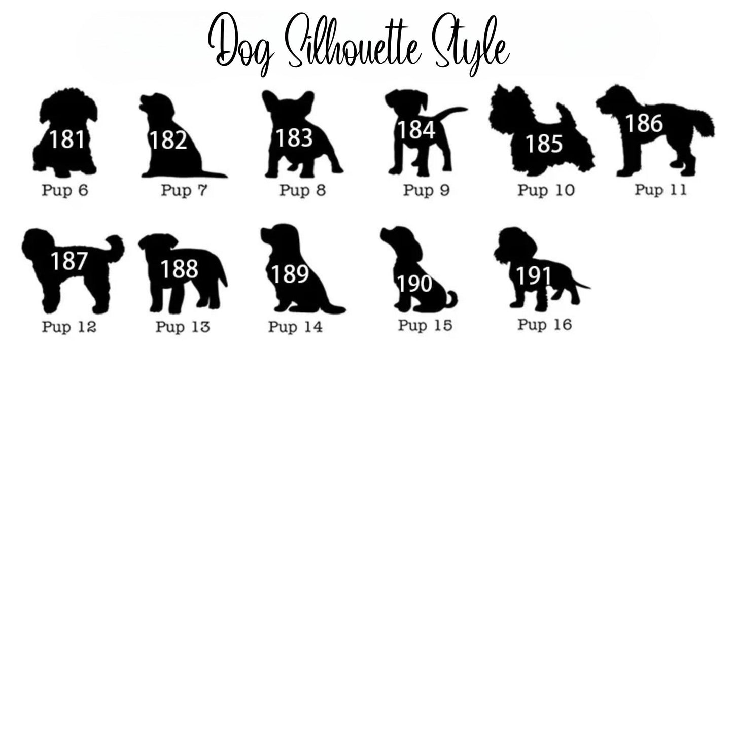 Custom Dog Silhouette Wooden Christmas Tree Ornament with Name