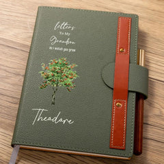 Personalisiertes Notizbuch mit Geburtsblume/Geburtsbaum