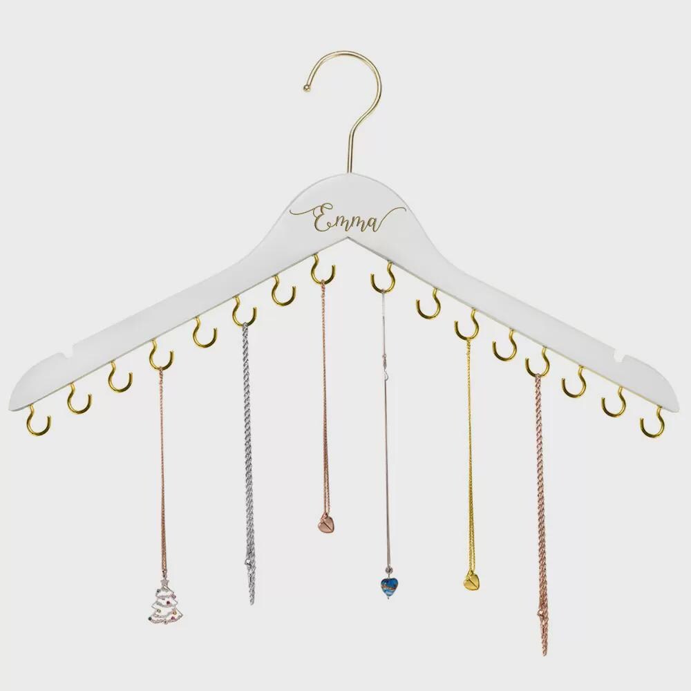 Customized Wooden Jewelry Hanger with Hooks