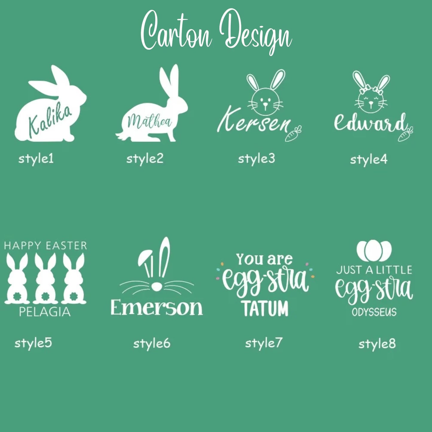 Custom Easter Bunny Egg Carton with Chalk Eggs