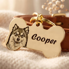 Personalized Dog Tag with Photo & Name