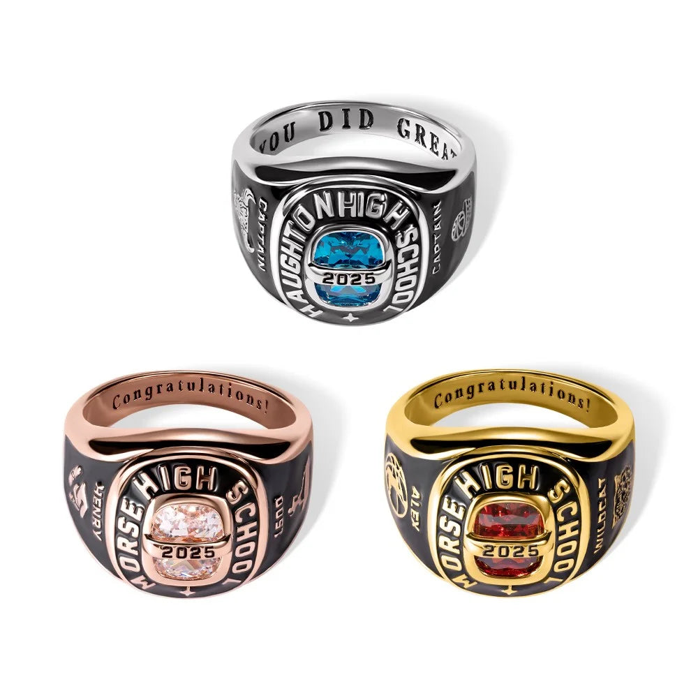 Custom Birthstone Class Ring for Men