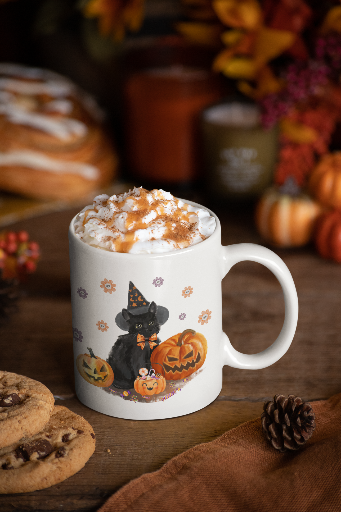 Halloween Black Cat Spooky Season Mug
