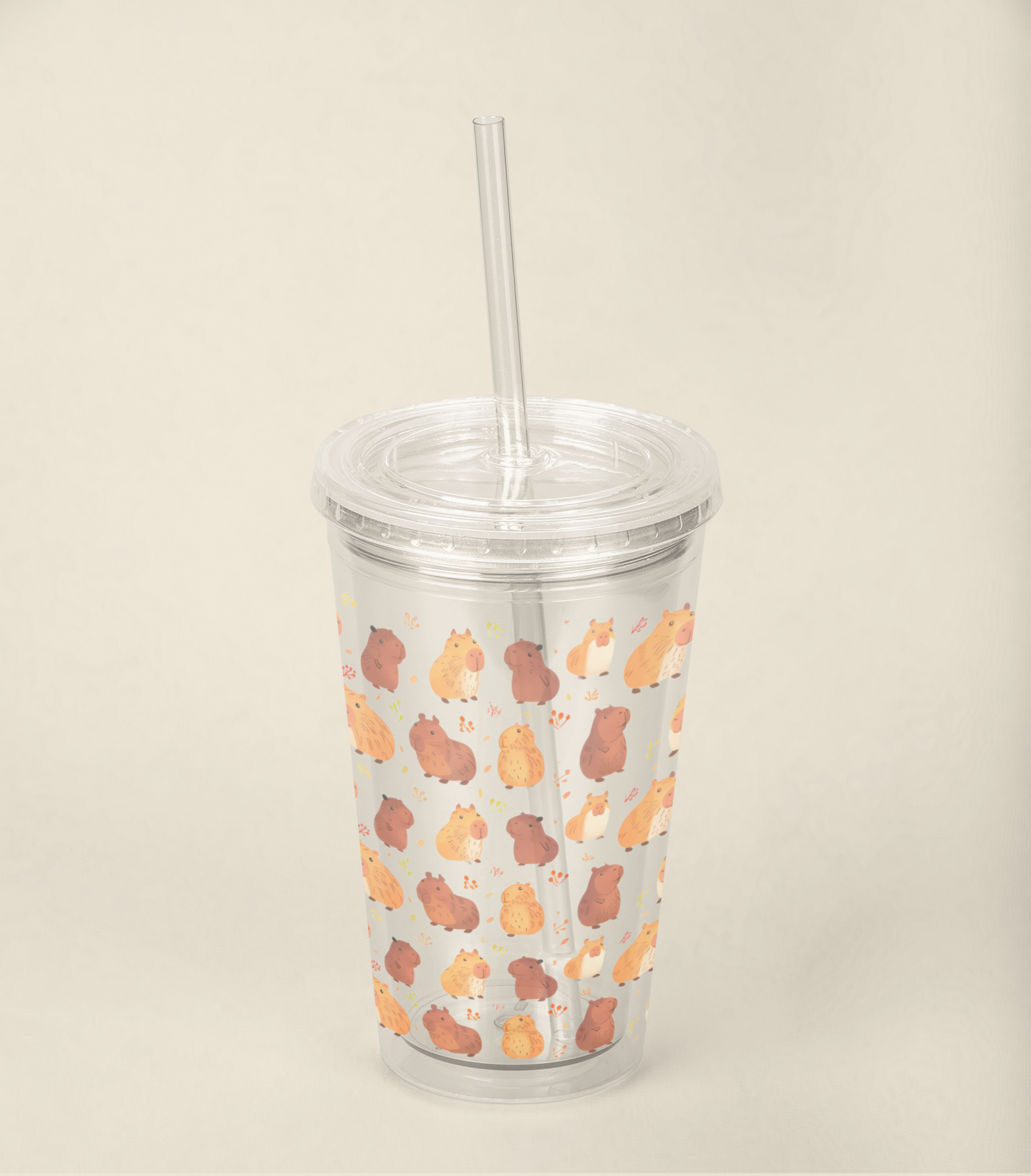 Kawaii Capybaras 16oz Tumbler with Straw