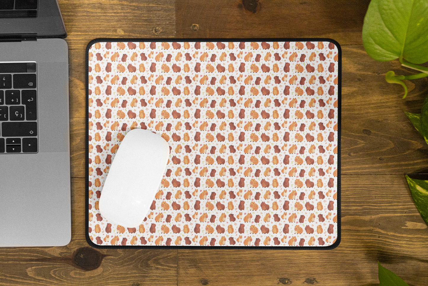 Capybara Chibi Kawaii Capybara Style Printed Desk Mat