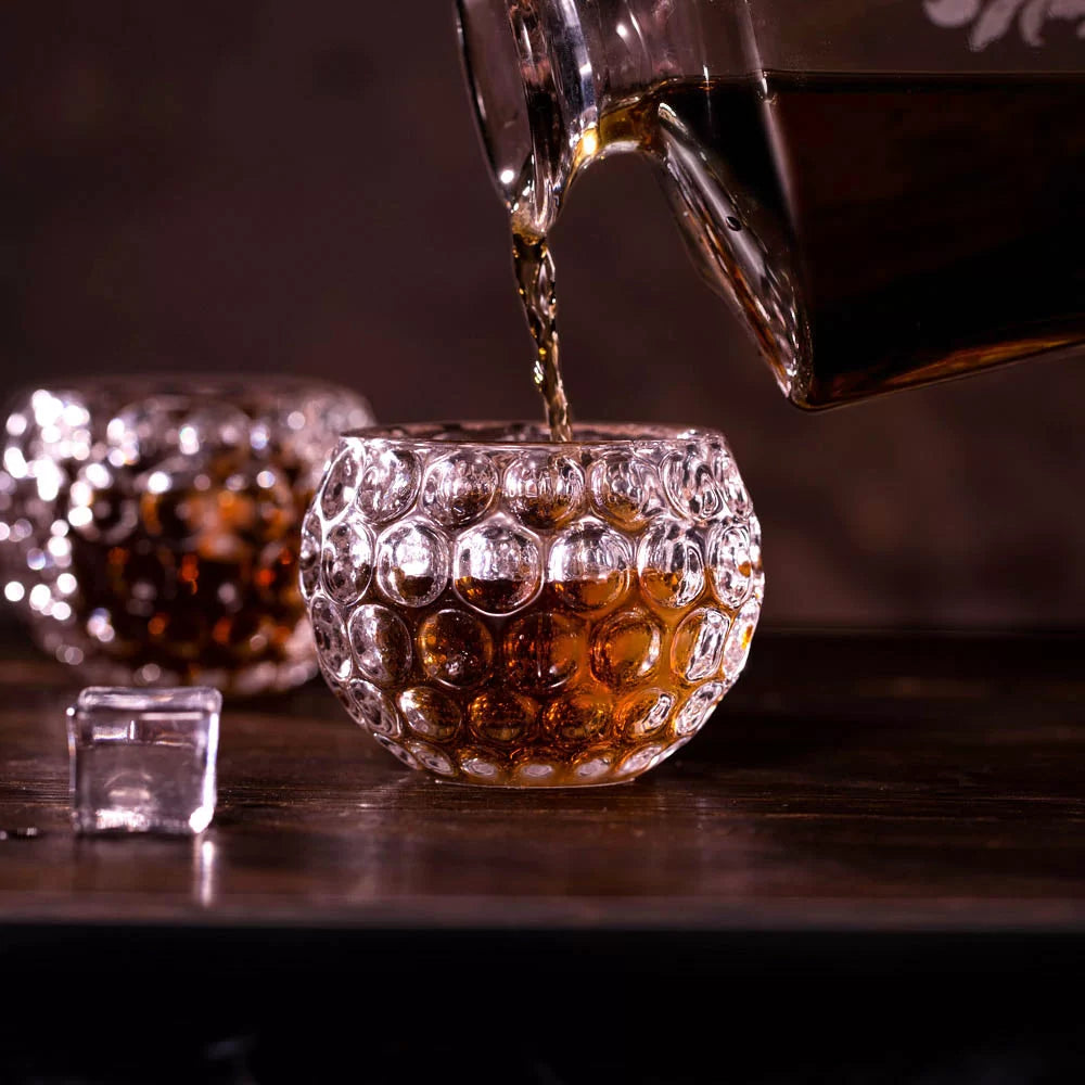 Two Set Golf Ball Whiskey Glasses