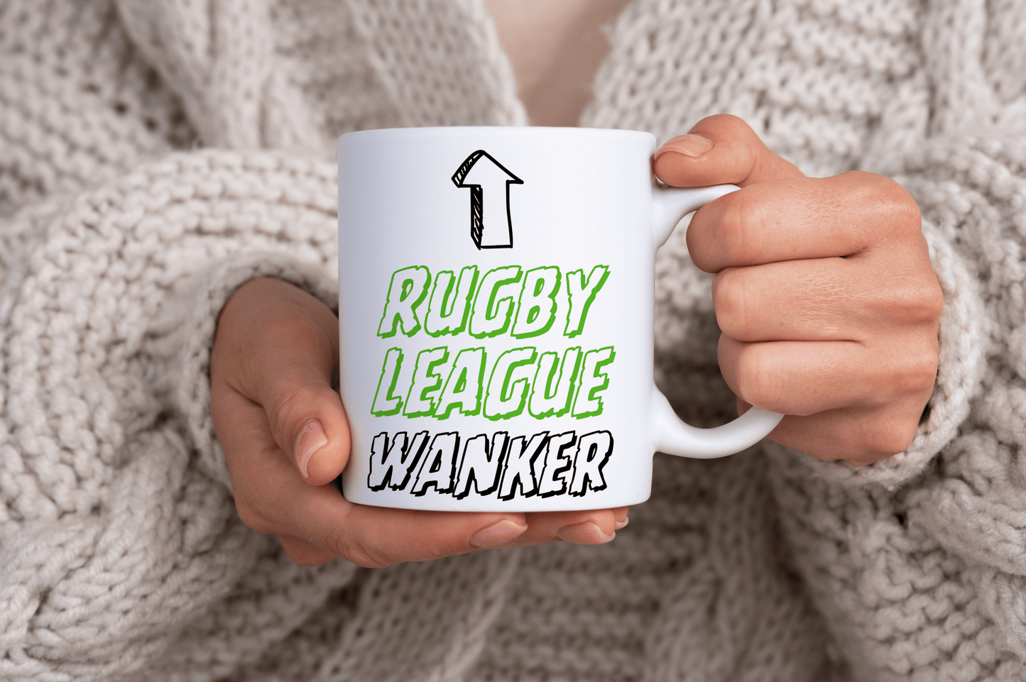 Rugby League Wanker Quote 11oz Ceramic Mug