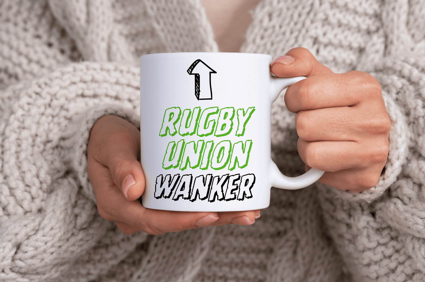 Rugby Union Wanker Quote 11oz Ceramic Mug