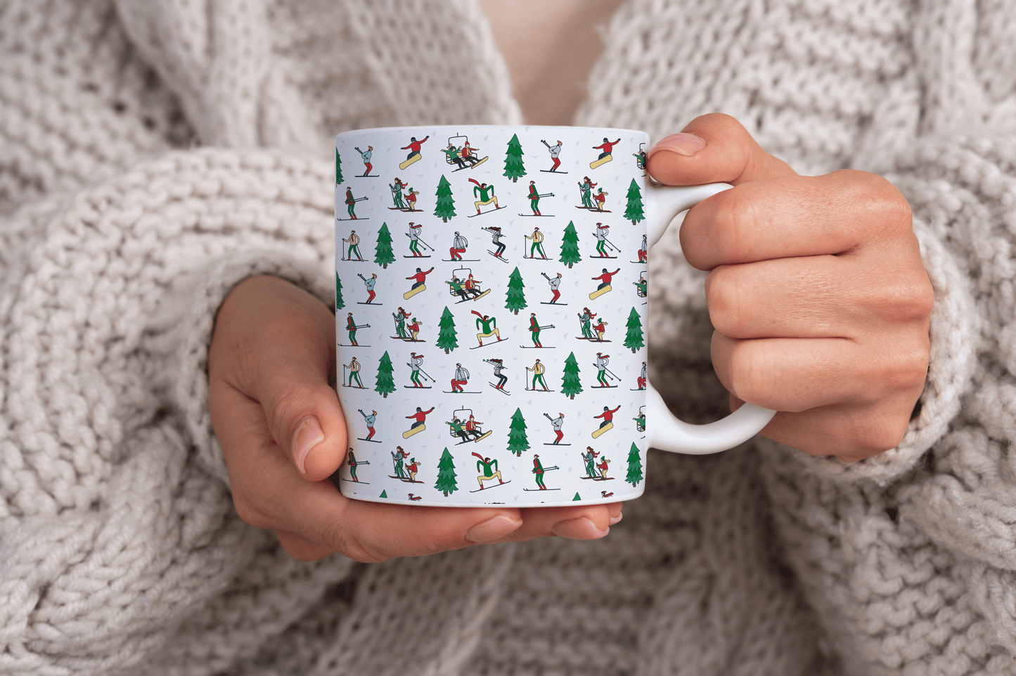 Ski Themed Landscape 11oz Ceramic Mug