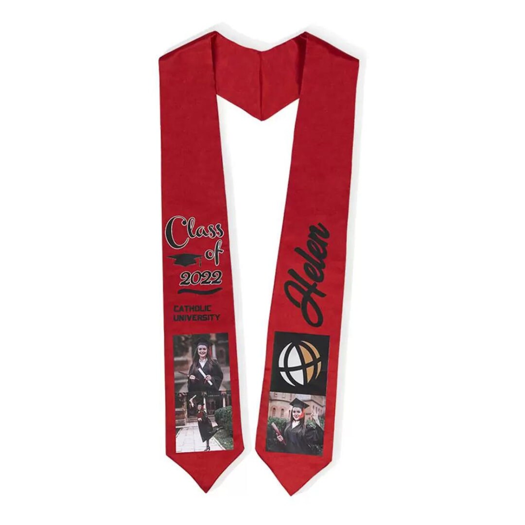 Graduation Stole with Custom Text and Picture