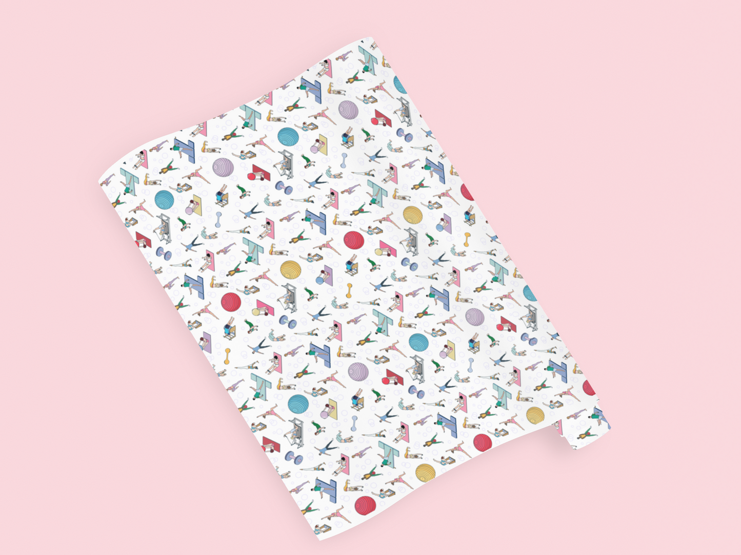 Pilates Print Gift Wrapping Paper Roll