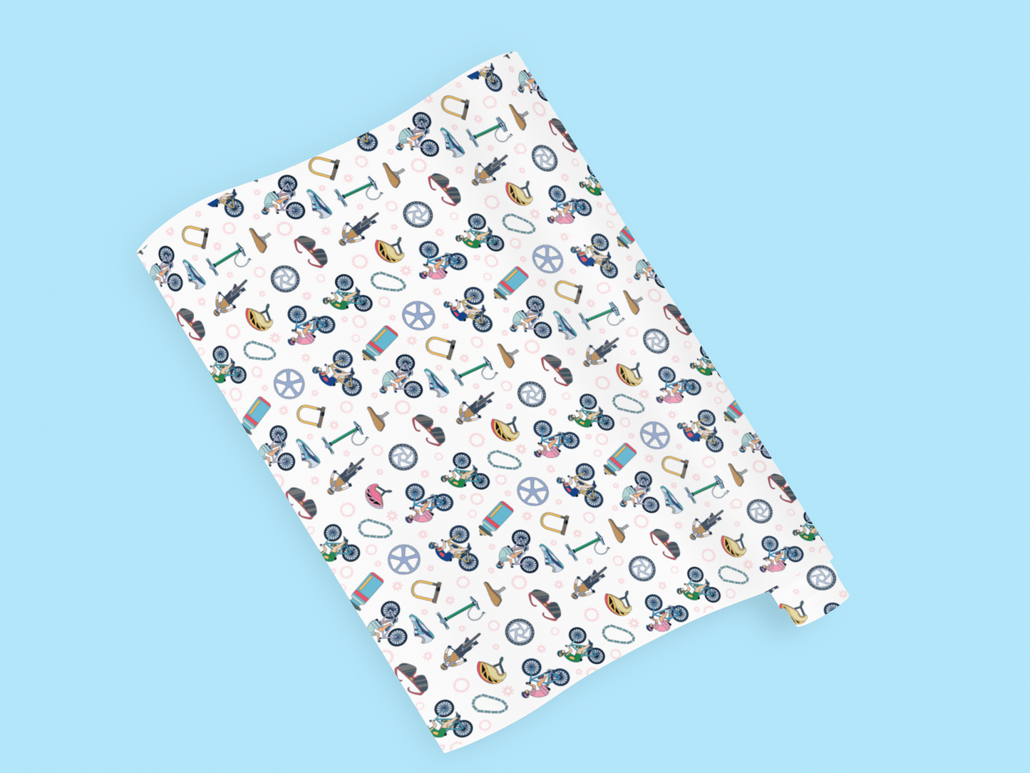 Mountain Biking Print Gift Wrapping Paper Roll