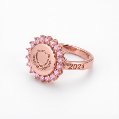 personalized university graduation signet ring