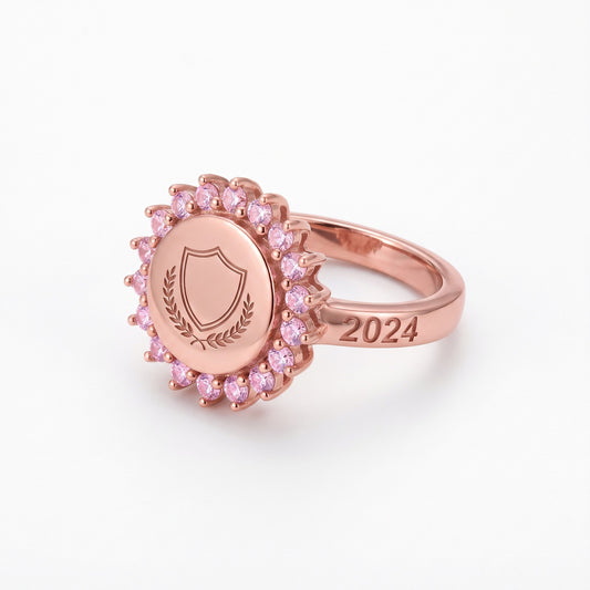 personalized university graduation signet ring