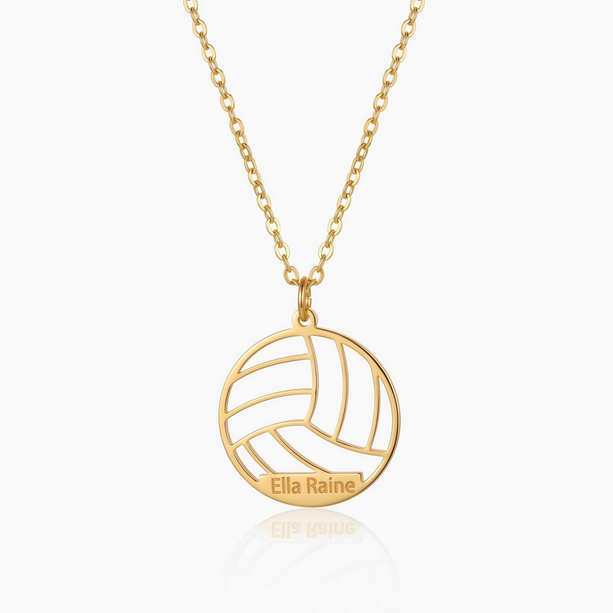 personalized name volleyball necklace