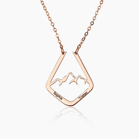 Collana portaanello personalizzata con montagna