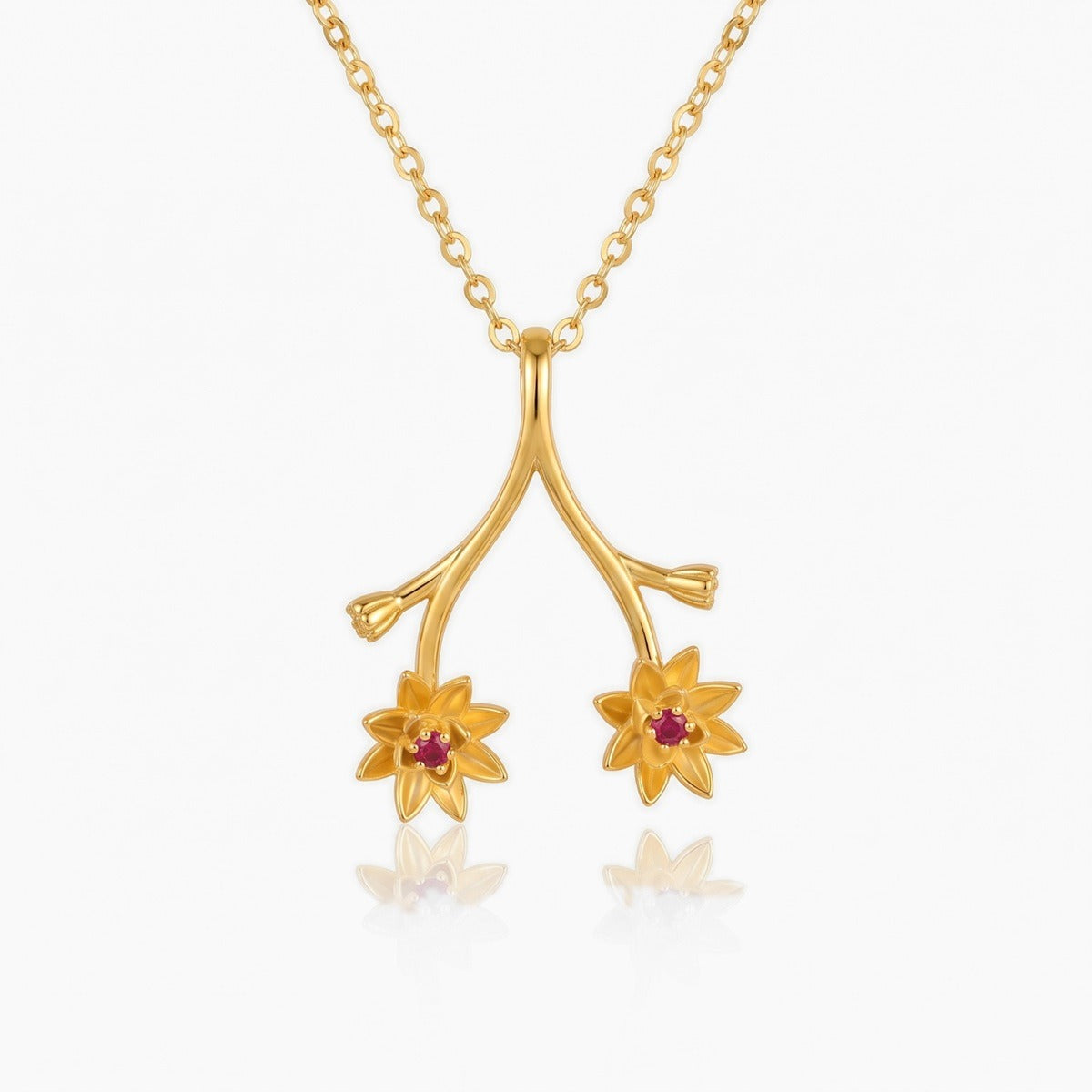 custom birthstone birthflower ring holder necklace
