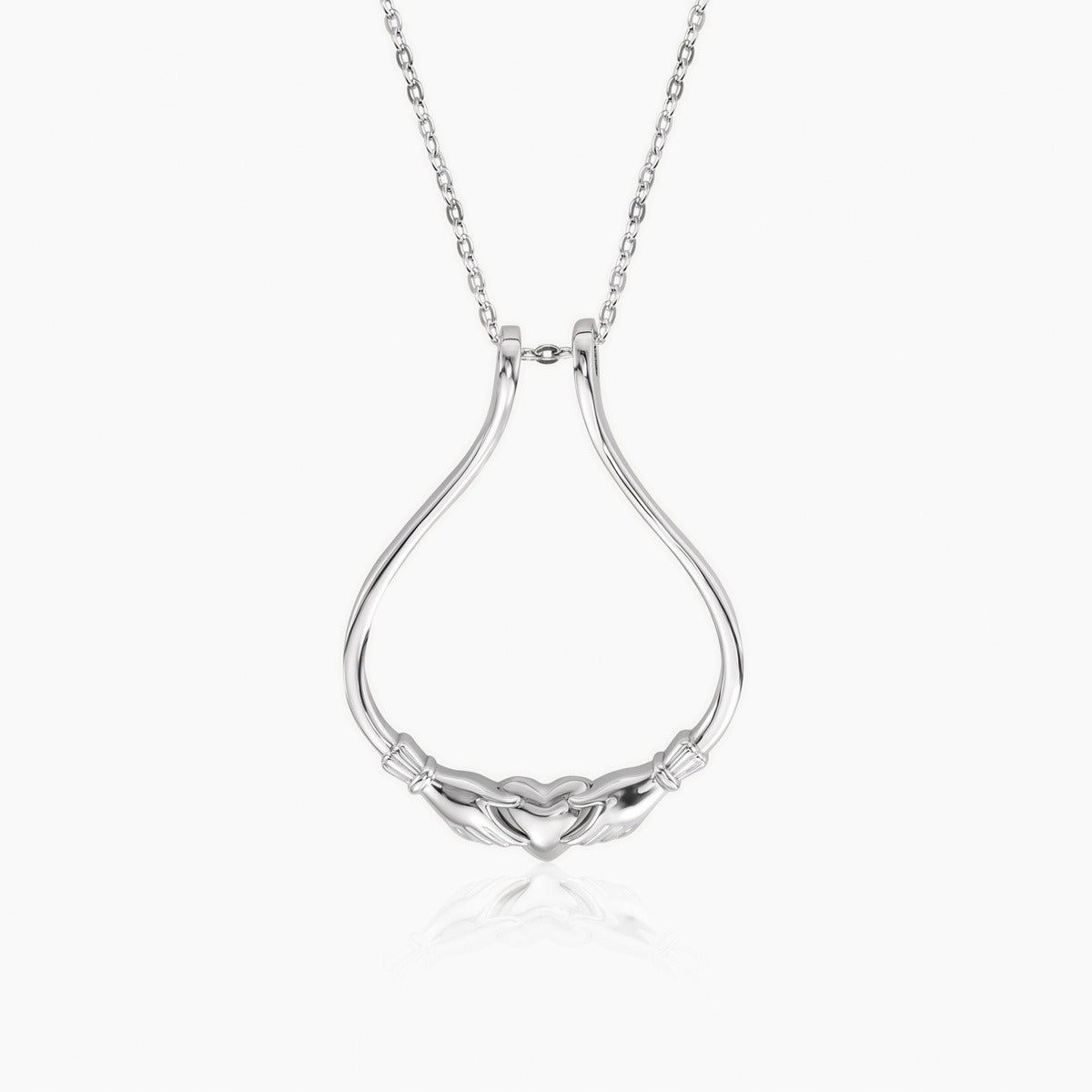 claddagh heart ring holder necklace