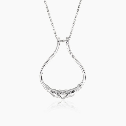 claddagh heart ring holder necklace