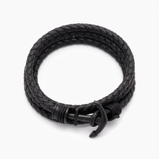 mens personalized nautical anchor bracelet
