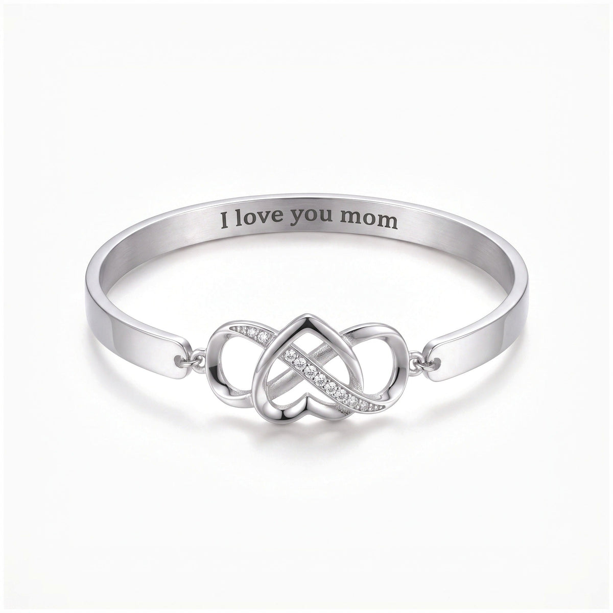 heart bangle bracelet with message card