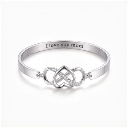 heart bangle bracelet with message card
