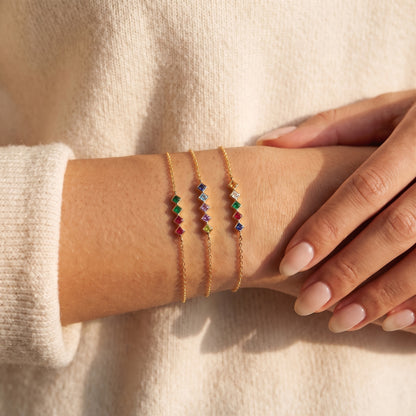 Personalized Family Birthstones Bracelet
