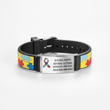 personalized autism medical alert bracelet