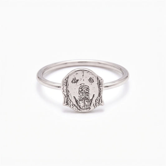 personalized pet portrait ring