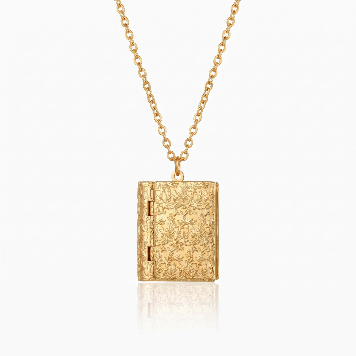 personalized photo album locket necklace with engraving