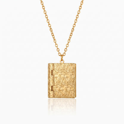 personalized photo album locket necklace with engraving