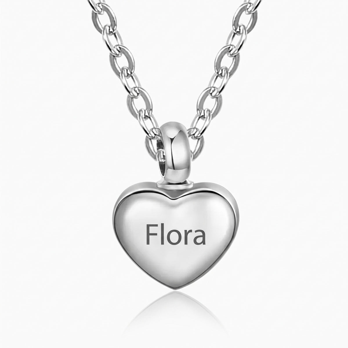 personalized tiny heart urn necklace