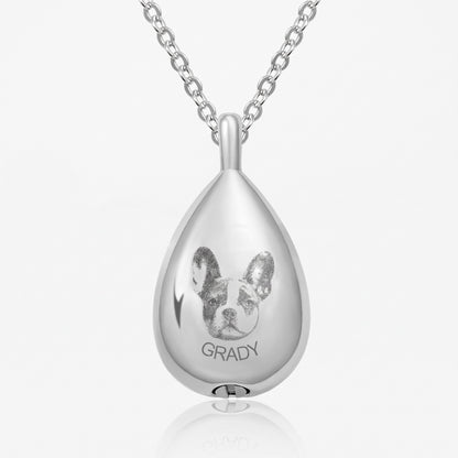 Pet Cremation Jewelry with Portrait
