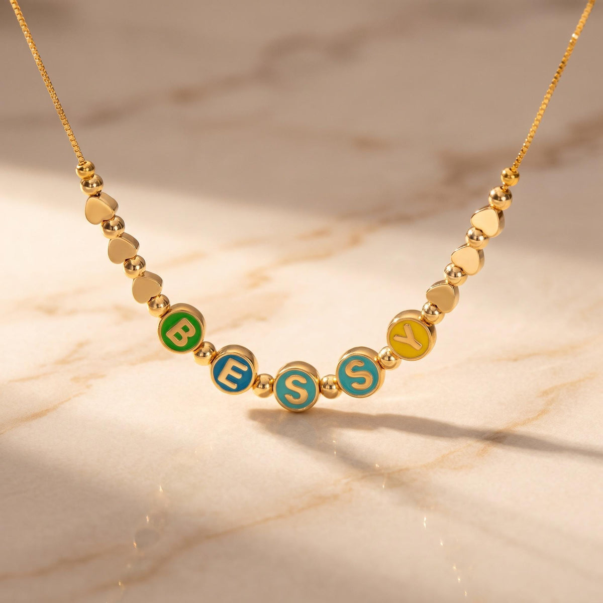 Personalized Name Bead Necklace photo 1