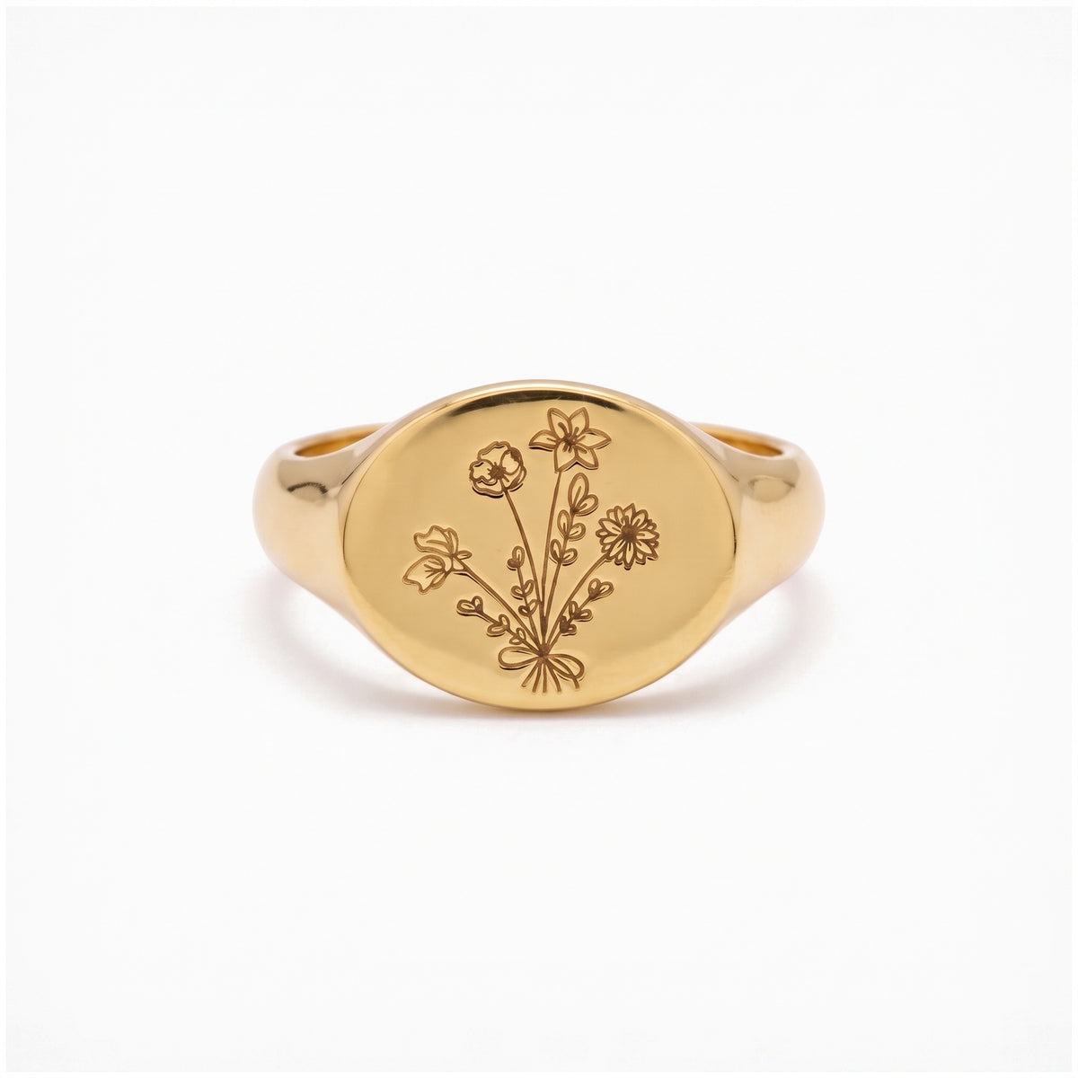 multiple birth flower signet ring