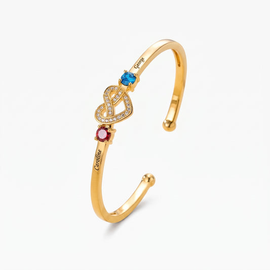 love knot bangle names birthstones