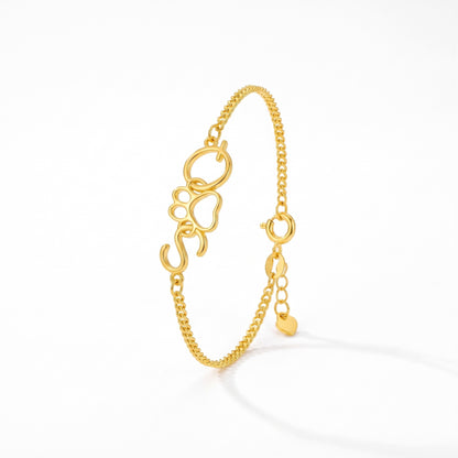 double interlocking initials bracelet